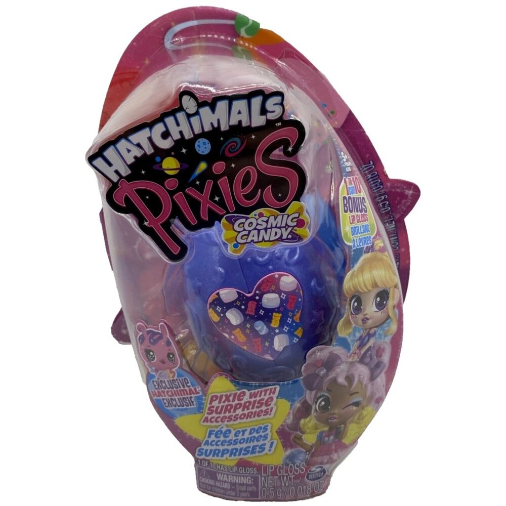 Hatchimals Pixies Cosmic Candy Doll With Mystery Accessories Purple Egg